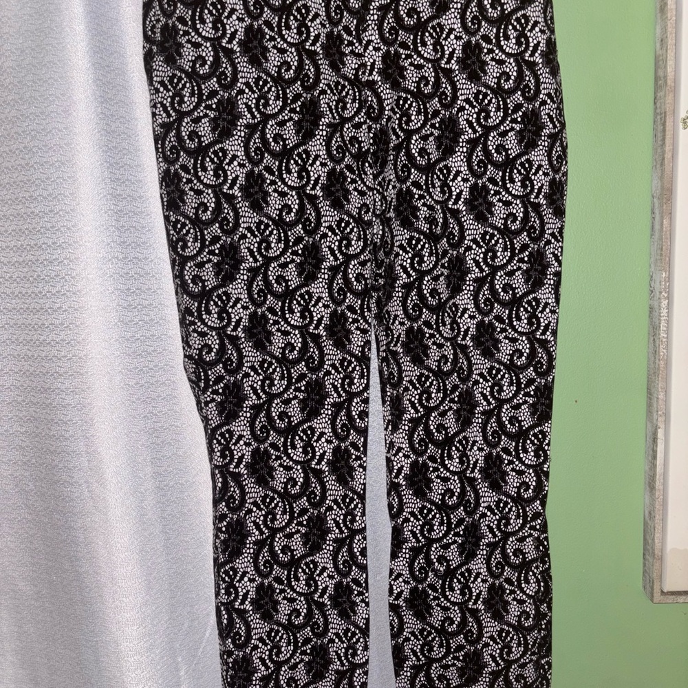 Candie's Black and White Lace Skinny Pants